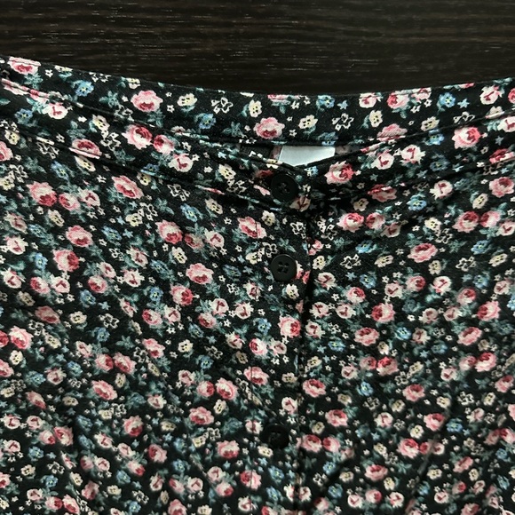 Floral Print Button Up Front Fit & Flare Skirt - Picture 7 of 9